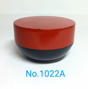 棗 木製 漆塗 茶器 甲赤棗 茶道具 甲赤 茶入　箱なし　No.1022A ★岡山発送品★(広島発送品同梱不可)