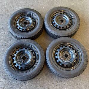 【6049】175/65R15 4本セット冬タイヤGOOD YEAR ICE NAVI 8バリ山【2021年】スチールホイール 15X5J PCD100/4H