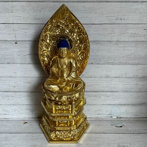 仏像 釈迦如来 仏具 純金七中　釈迦　2.5号　力印　昭和レトロ　2024010803
