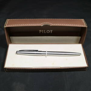 昭和 レトロ PILOT パイロット 金属製 ノック式 ボールペン シルバー インク切れ 筆記用具 文房具 希少 レア 中古