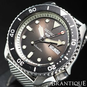 ■1円~■ SEIKO セイコー SBSA017 4R36-07G0 5スポーツ SS 自動巻き 回転ベゼル メッシュブレス USED 稼働品 メンズ 腕時計 「25213」