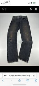 希少/美品/LEVIS VINTAGE CLOTHING /551ZXX 1961年BLACK CROW /リーバイス LVC ダメージ加工 ヴィンテージクロージング ジーンズ ボトムス