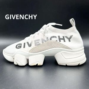 1円【美品完売品】 GIVENCHY ジバンシー 【圧倒的高級感】 ファブリック サイドロゴ クリアラバー メンズ スニーカー シューズ 靴 26.5cm位