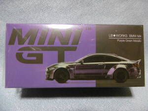 開封未使用品 MINI GT 228 LB WORKS BMW M4 Purple Green Metallic 右ハンドル