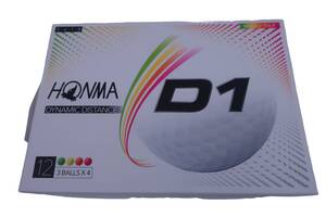 【新品】HONMA GOLF(本間ゴルフ) ゴルフボール カラフル 1ダース D1 DYNAMIC DISTANCE ゴルフ用品 2408-0291 新品