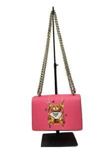 MOSCHINO◆ショルダーバッグ/PVC/PNK