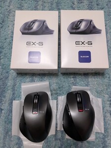 0611u2547　エレコム マウス ワイヤレスマウス Bluetooth EX-G 静音設計 5ボタン Mサイズ ガンメタリック M-XGM15BBSGM/EC 2個セット