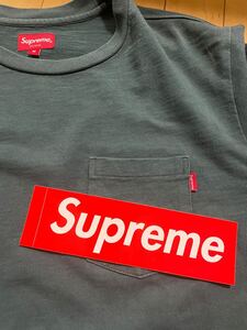 Supreme POCKET TEE ロング Tシャツ　グリーン　サイズM 長袖　シュプリーム　ポケット