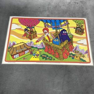 【送料無料】 1980年代 マクドナルド McDonald’s Luncheon Mat ランチョンマット 風船 ヴィンテージ E0191