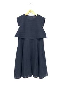 FOXEY フォクシーブティック ワンピース 42 ネイビー Dress Amalfi 44163 後ろパール釦付き