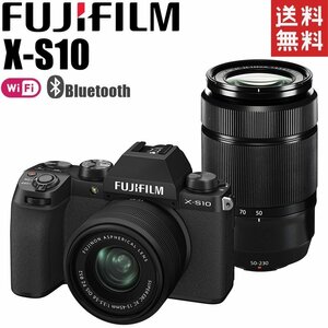 富士フイルム FUJIFILM X-S10 ダブルレンズキット ブラック ミラーレス一眼レフ Wi-Fi Bluetooth搭載 中古