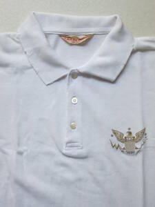 *　日本製 ティーエムティー TMT ポロシャツ 半袖 メンズ=S 刺繍 ヴィンテージダメージ加工品 コットン カジュアル ミリタリー