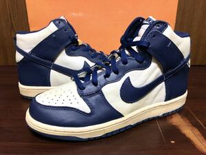 07年製 NIKE DUNK HIGH QK VNTG ARIZONA ナイキ ダンク ビンテージ VINTAGE アリゾナ 大学【318544-141】ネイビー ホワイト 紺×白 US9