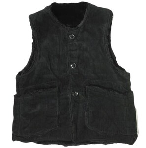 Engineered Garments エンジニアードガーメンツ 18AW Over Vest - 8W Corduroy オーバーベスト コーデュロイ S BLACK リバーシブル ボア