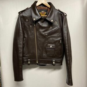 【HARLEY DAVIDSON ハーレーダビットソン】40193 ダブルライダースジャケット Mサイズ ブラウン ホースレザー 2312oki