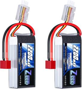 ゼエエ Zeee 7.4V 50C 2200mAh 2S 短いリポバッテリー Tプラグ付き ラジコン製品バッテリー RCカー用 R