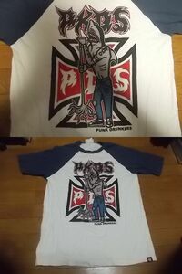 パンクドランカーズ punkdrunkers 鮫 コンサート ライブ ラグラン Tシャツ