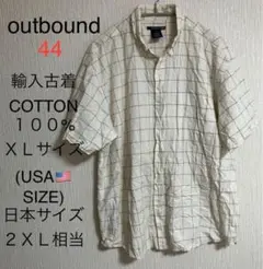 ｏｕｔｂｏｕｎｄ４４ボタンダウンＸＬサイズ(US SIZE)日本サイズ２ＸＬ相当