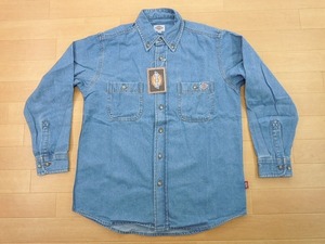 g244★新品★サイズ S★DICKIES ディッキーズ FB460U デニムシャツ★ワークシャツ ボンマックス★カラー7 ブルー★即決★