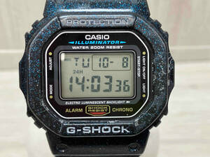 CASIO G-SHOCK DW-5600E クォーツケースサイズ 3.7cm ラバーベルト ブルーメタル ラバー一部浮きあり/遊郭欠品/風防小キズ