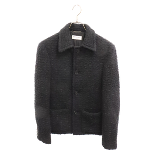 SAINT LAURENT PARIS サンローランパリ 22AW SHORT JACKET IN TWEED ショートツイードジャケット 728189 Y7D30 ブラック