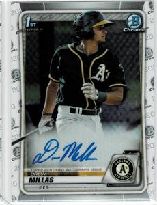 2020 Bowman Chrome Drew Millas Auto