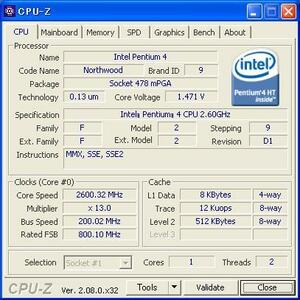 INTEL Pentium4 2.60 GHz (Northwood) Socket478 ★中古正常品★ (2)