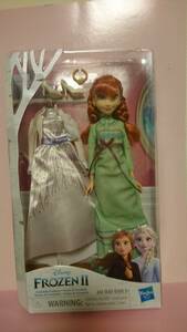 ディズニー ハズブロ●アナと雪の女王２● 緑のパジャマと麦ドレスSETクラッシック ドール ●人形 フィギュア