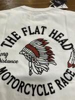 THE FLAT HEAD FN-THC-048 S/S TEE MOTORCYCLE RACE WHT 38サイズ