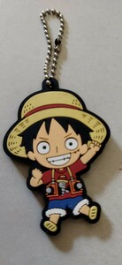 ONE PIECE ワンピース ラバーキーホルダー ルフィ中古