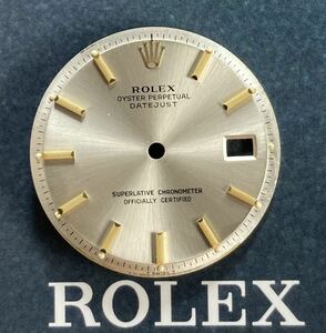 極太インデックス 純正品 シルバー 文字盤 ロレックス デイトジャスト 1600 1601 1603 銀色 ROLEX DATEJUST dial silver メンズ 1570 1560