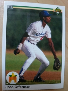 ★RC ルーキー JOSE OFFERMAN UPPER DECK 1990 UD #46 MLB メジャーリーグ ホセ オファーマン ROOKIE CARD LOS ANGELES DODGERS ドジャース