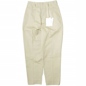 新品 JANE SMITH ジェーンスミス 20SS CLASSIC BUCKLE BUCK PANTS ハイウエストワイドテーパードチノパンツ 20SPT-#238L 38 BEIGE g12622