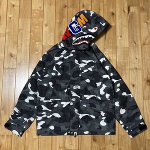 ★蓄光★ スノボ ジャケット Mサイズ a bathing ape shark snow board jacket BAPE hoodie city camo シャーク パーカー エイプ ベイプ s25