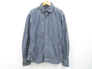 ABAHOUSE アバハウス コットン 長袖 シャツ ネイビー SIZE 2