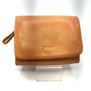 【中古】genten 二つ折り財布 オレンジ　ゲンテン[240017655972]