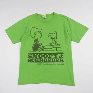 PEANUTS ピーナッツ スヌーピー Tシャツ グリーン Size S #27310 送料360円 アメカジ キャラT Tee