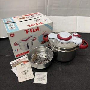 O529-O52-846 T-fal ティファール Clipso Minut Easy クリプソミニットイージー ルビーレッド 6L 圧力鍋 調理器具 外箱/説明書付き⑤