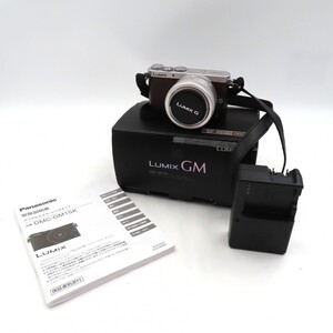 1円〜 パナソニック LUMIX DMC-GM1SK ブラウン デジタルカメラ G VARIO 1:3.5-5.6/12-32 箱付 動作確認済 現状品 y72-3387468【Y商品】