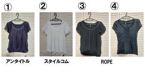 ブランド半袖カットソー４点セット◆アンタイトル・スタイルコム・ＲＯＰＥ◆Ｍサイズ