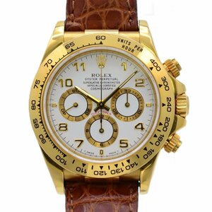 ロレックス　ROLEX　デイトナ　Ref.16518　W番 トップ/バックルK18YG コスモグラフ 白文字盤 AT/自動巻 メンズ腕時計【中古】【美品】