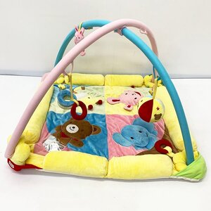 MIKI HOUSE ミキハウス プレイマット 手提げカバー付き 赤ちゃん ベビー 鈴 カラカラ クロスバー [M8588]