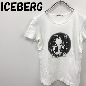 【人気】ICEBERG/アイスバーグ FELIX フェリックス 半袖 Tシャツ ブラック×ホワイト サイズ42 レディース/S4148