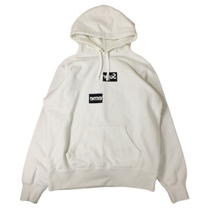 Supreme COMME des GARCONS SHIRT 18AW SPLIT BOX LOGO HOODED SWEATSHIRT ホワイト Sサイズ S