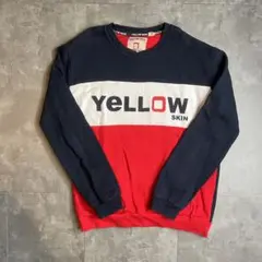 YELLOW SKIN crew neck design sweat shirt