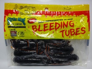 Strike King BLEEDING TUBES B/R　ストライキング ブリーディング チューブ 4インチ ブラック/レッドフレーク レッドテール　希少 琵琶湖