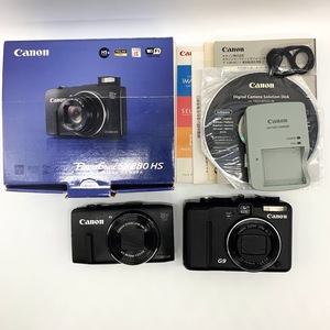 【J-2】全て通電確認済　デジカメ　デジタルカメラ2点　Canon　キヤノン　Power Shot　パワーショット　G9　PC1250　SX280　HS　PC1886