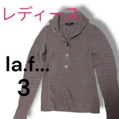 レディース ニット セーター 　la.f　3　 グレー