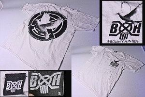 BXH ★ バウンティハンター ★ Tシャツ ★ 白 ★ S ★ 鳩 ★ 鳥 ★ 厚地 ★ 綿100% ★ 中古品 ★