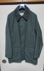 美品/希少/Barbour バブアー/BEAUFORT ビューフォート/サイズ40/オリーブ/ウールツイードコート/MALLALIEUS社製 マラリウス社製/バブァー 